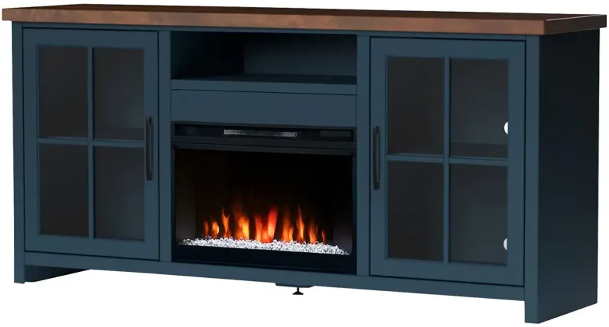 | Nantucket 72" Fireplace Console | Blue Denim