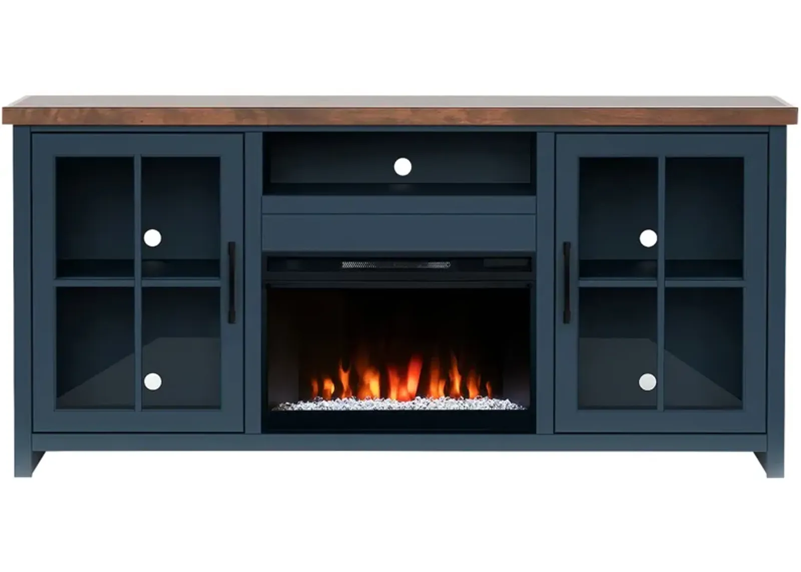 | Nantucket 72" Fireplace Console | Blue Denim