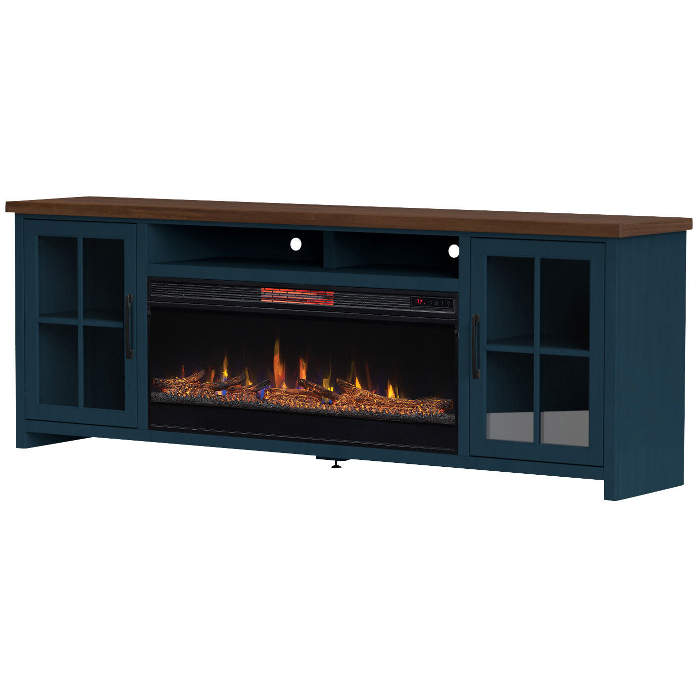 Legends Furniture | Nantucket 88" Fireplace Console | Blue Denim