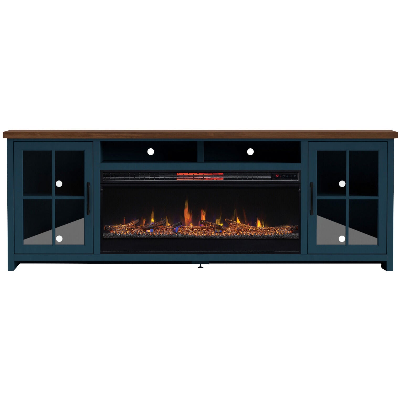 Legends Furniture | Nantucket 88" Fireplace Console | Blue Denim