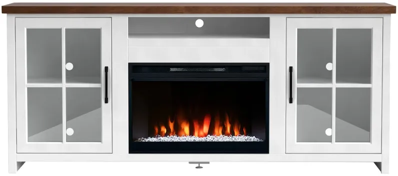 Legends Furniture | Hampton 72" Fireplace Console | White