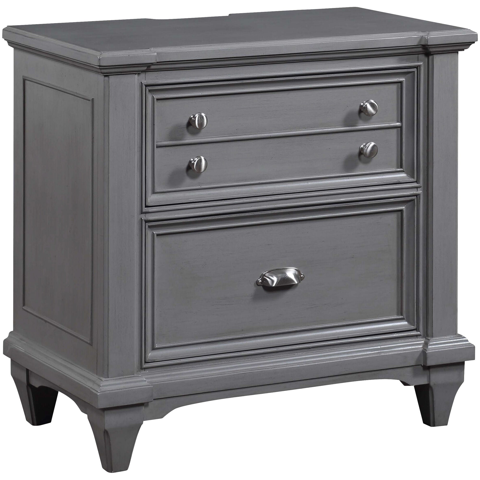 Davis Direct | Hilton Head 2 Drawer Nightstand | Gray