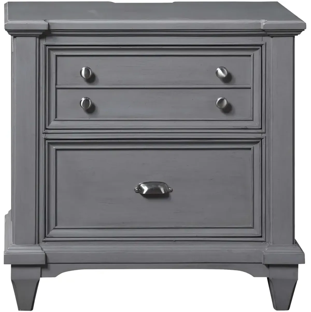 | Hilton Head 2 Drawer Nightstand | Gray