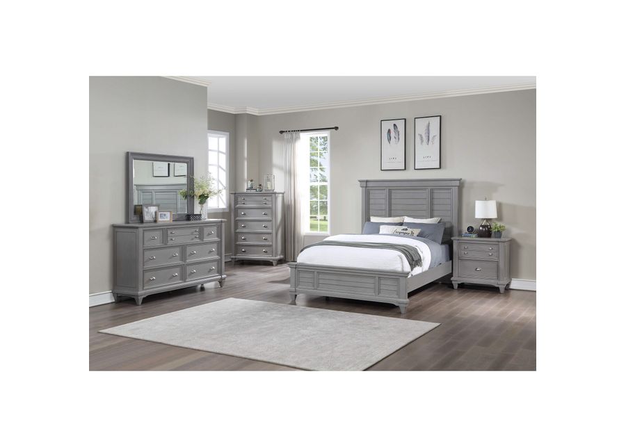 Davis Direct | Queen Hilton Head 4 Piece Panel Bedroom | Gray