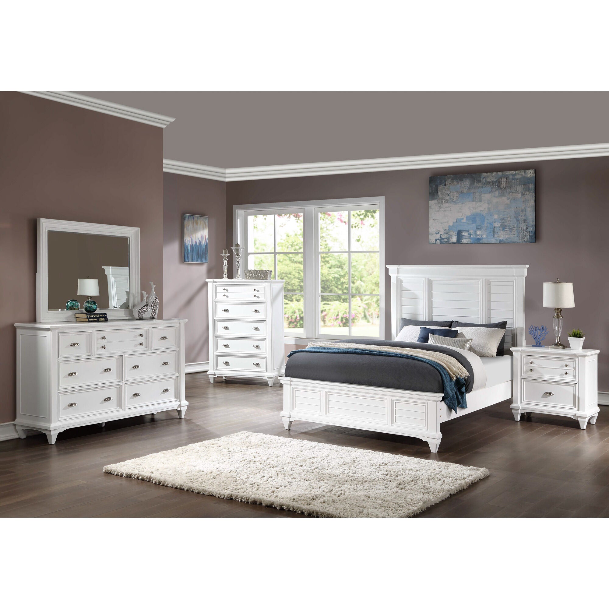 Davis Direct | King Hilton Head 4 Piece Panel Bedroom | Gray