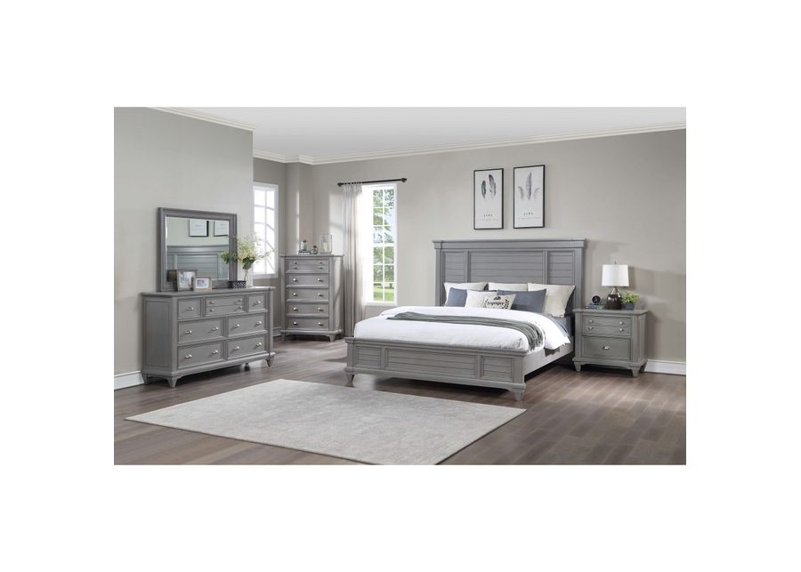 Davis Direct | King Hilton Head 4 Piece Panel Bedroom | Gray