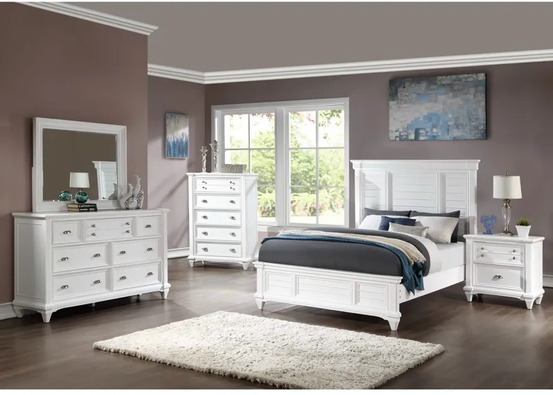 Davis Direct | Queen Hilton Head 4 Piece Storage Bedroom | White