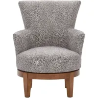 Justine Charcoal Swivel Chair