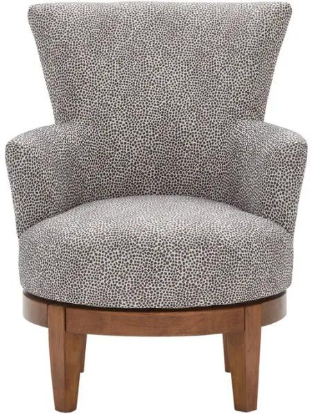 Justine Charcoal Swivel Chair