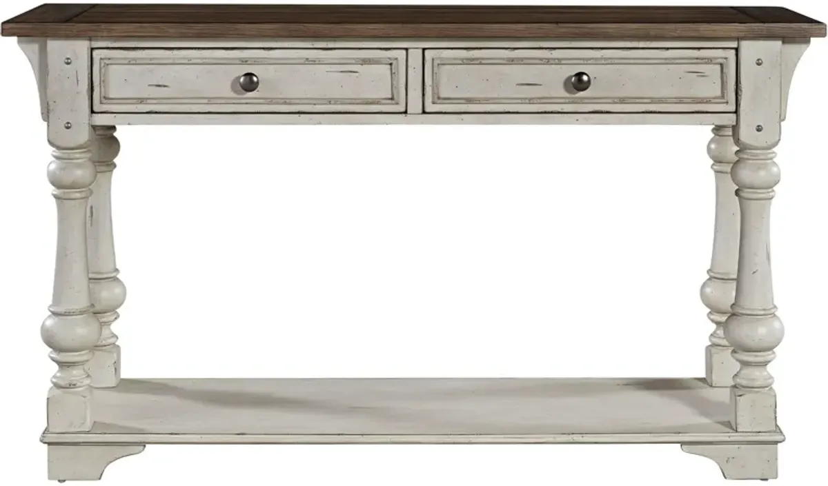 | Morgan Creek Sofa Table | Antique White