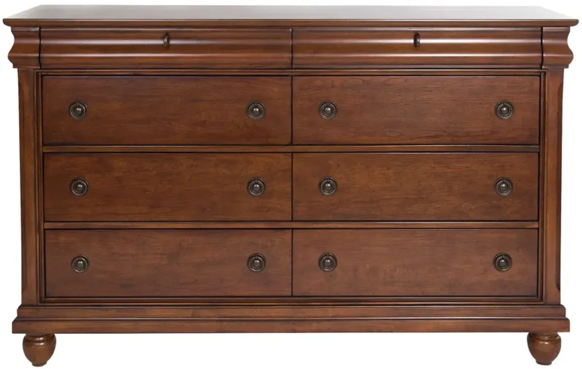 | Rustic Traditions 8 Drawer Dresser | Rustic Cherry