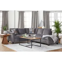 Lake Flannel Right Chaise Sectional Sofa