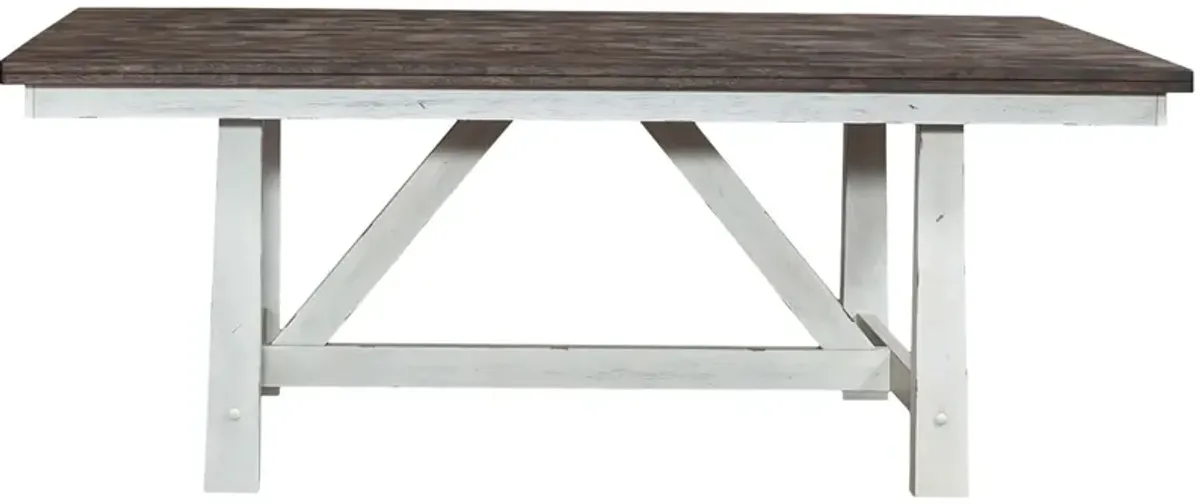 | Farmhouse Fixed Top Table | White