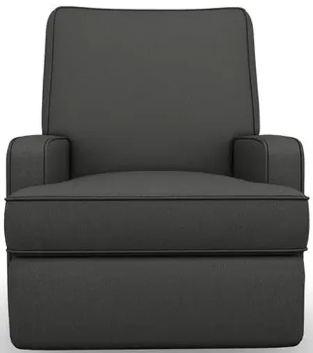 Kersey Chenille Charcoal Swivel Glide Recliner Chair