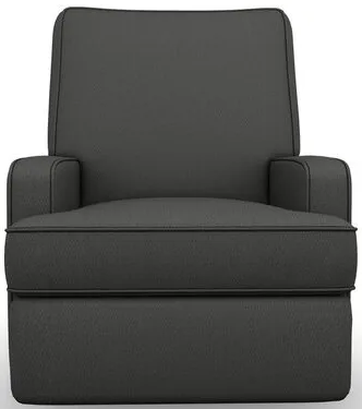 Kersey Chenille Charcoal Swivel Glide Recliner Chair