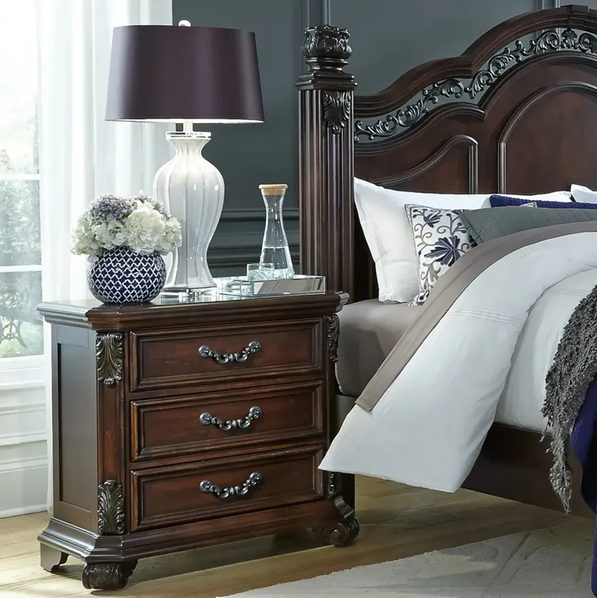 Messina Estates 3 Drawer Nightstand