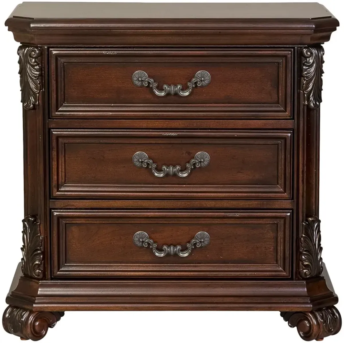 | Messina Estates 3 Drawer Nightstand | Dark Brown