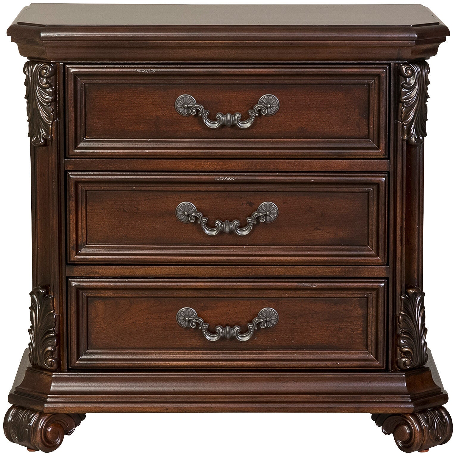 Liberty Furniture | Messina Estates 3 Drawer Nightstand | Dark Brown