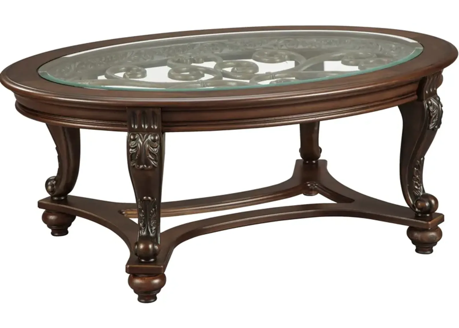 Ashley Furniture | Norcastle Coffee Table | Dark Brown