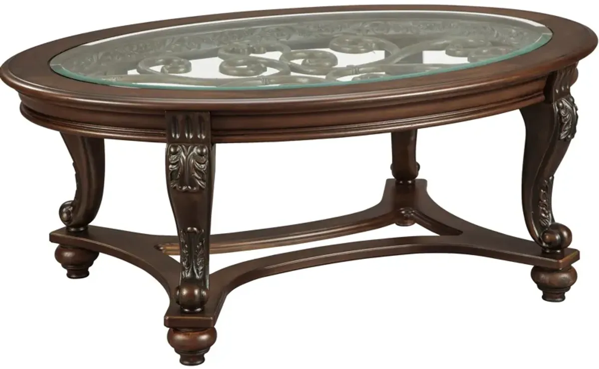 Ashley Furniture | Norcastle Coffee Table | Dark Brown