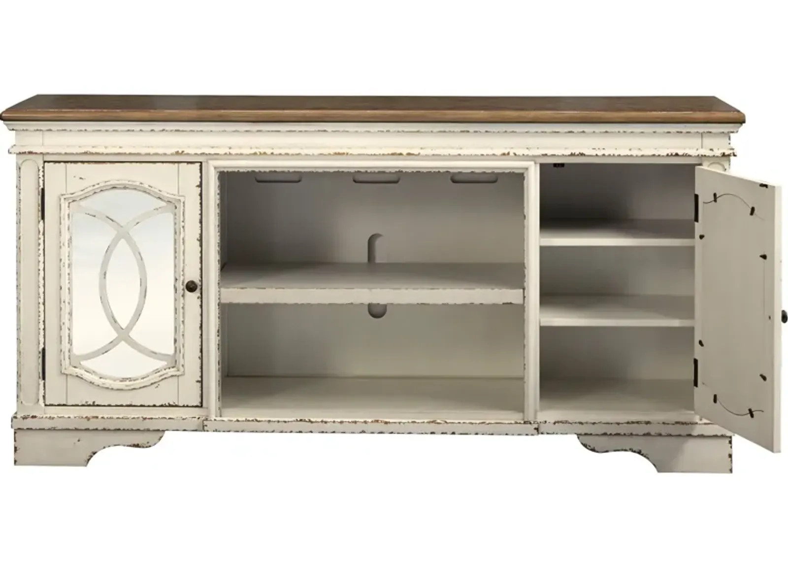 Ashley Furniture | Realyn 74" Console | Chipped White