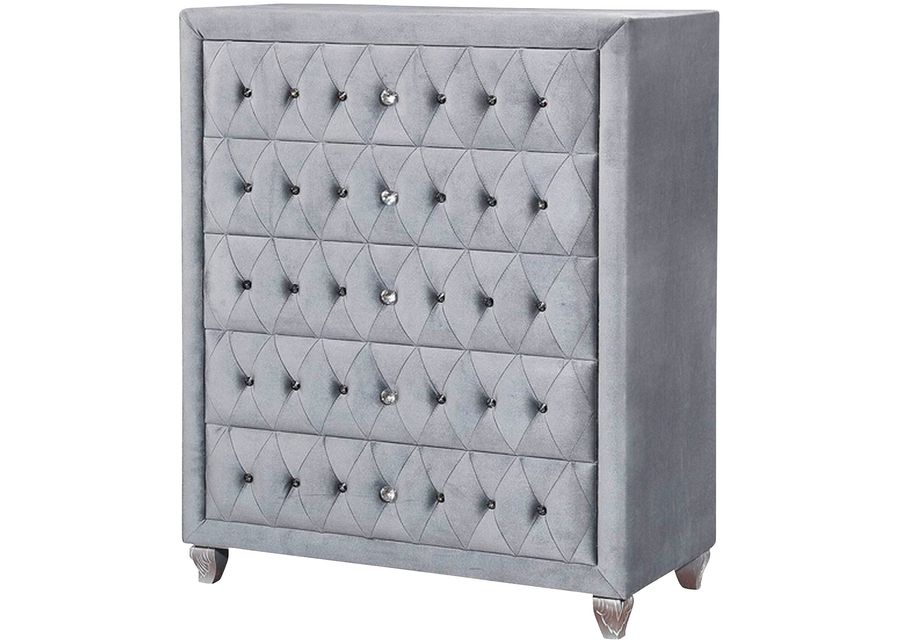 Furniture of America | Alzire 5 Drawer Chest | Gray