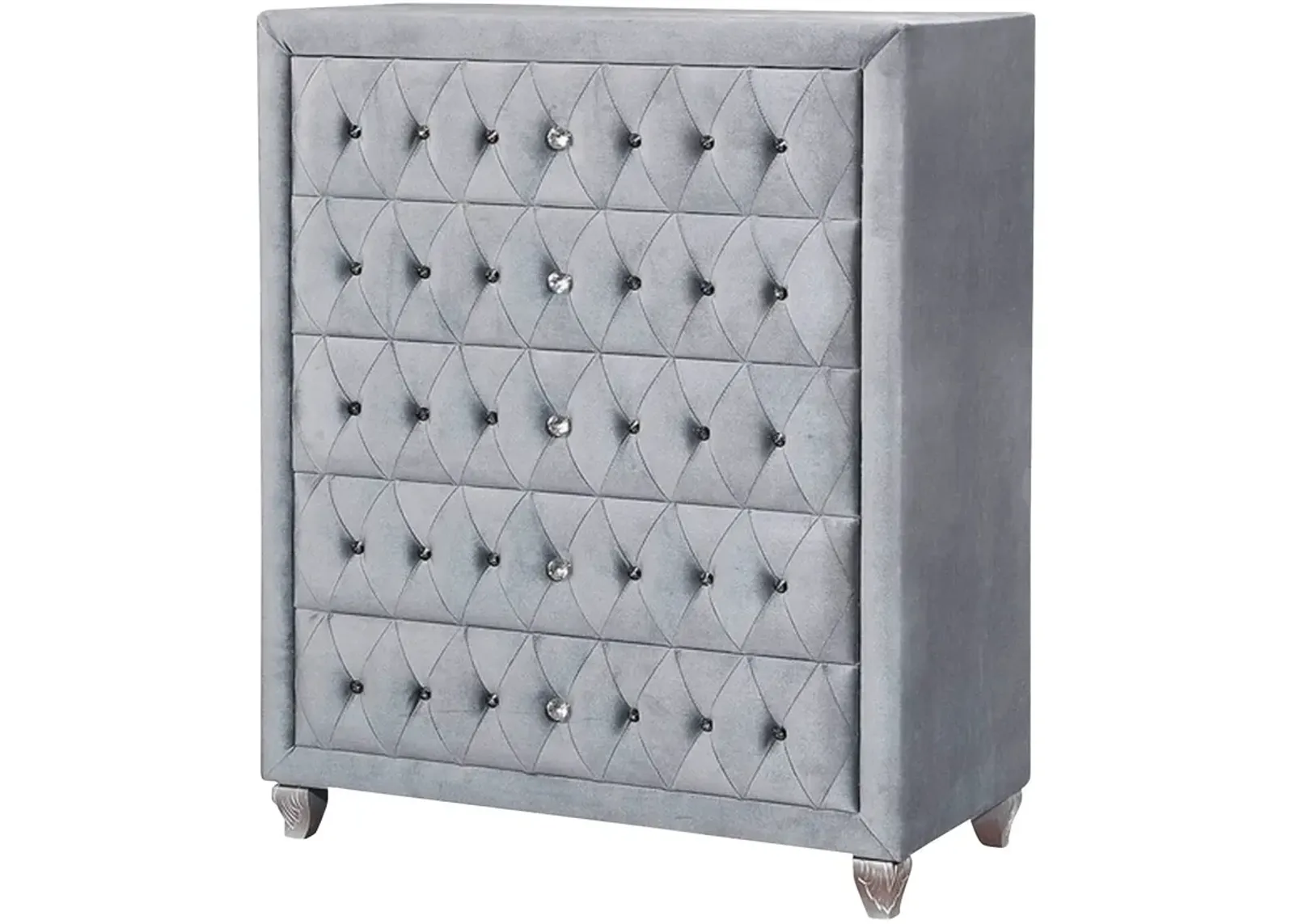 | Alzire 5 Drawer Chest | Gray