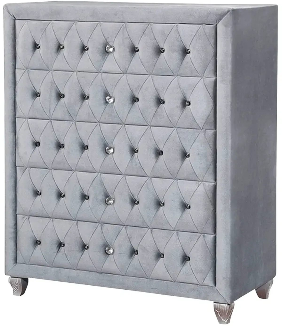 | Alzire 5 Drawer Chest | Gray