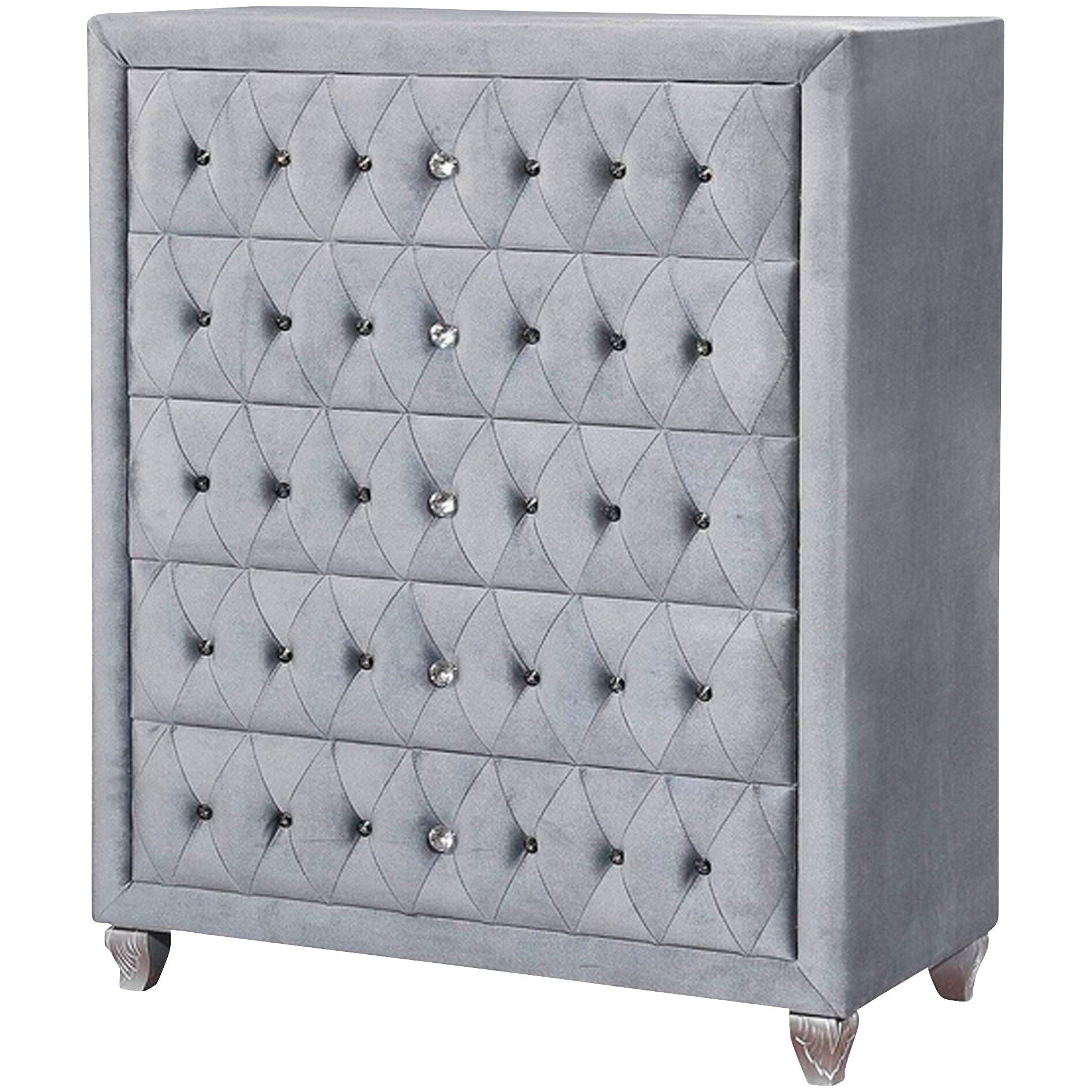 Furniture of America | Alzire 5 Drawer Chest | Gray