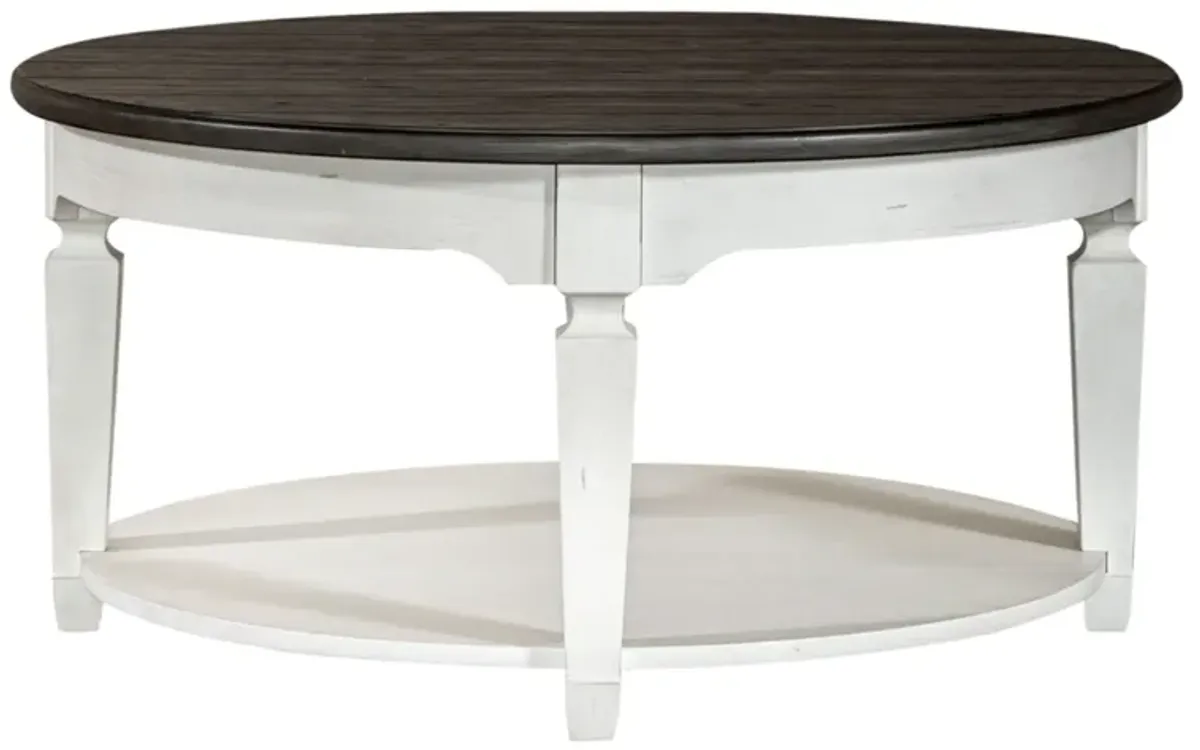 | Allyson Park Cocktail Coffee Table | Wire Brushed White