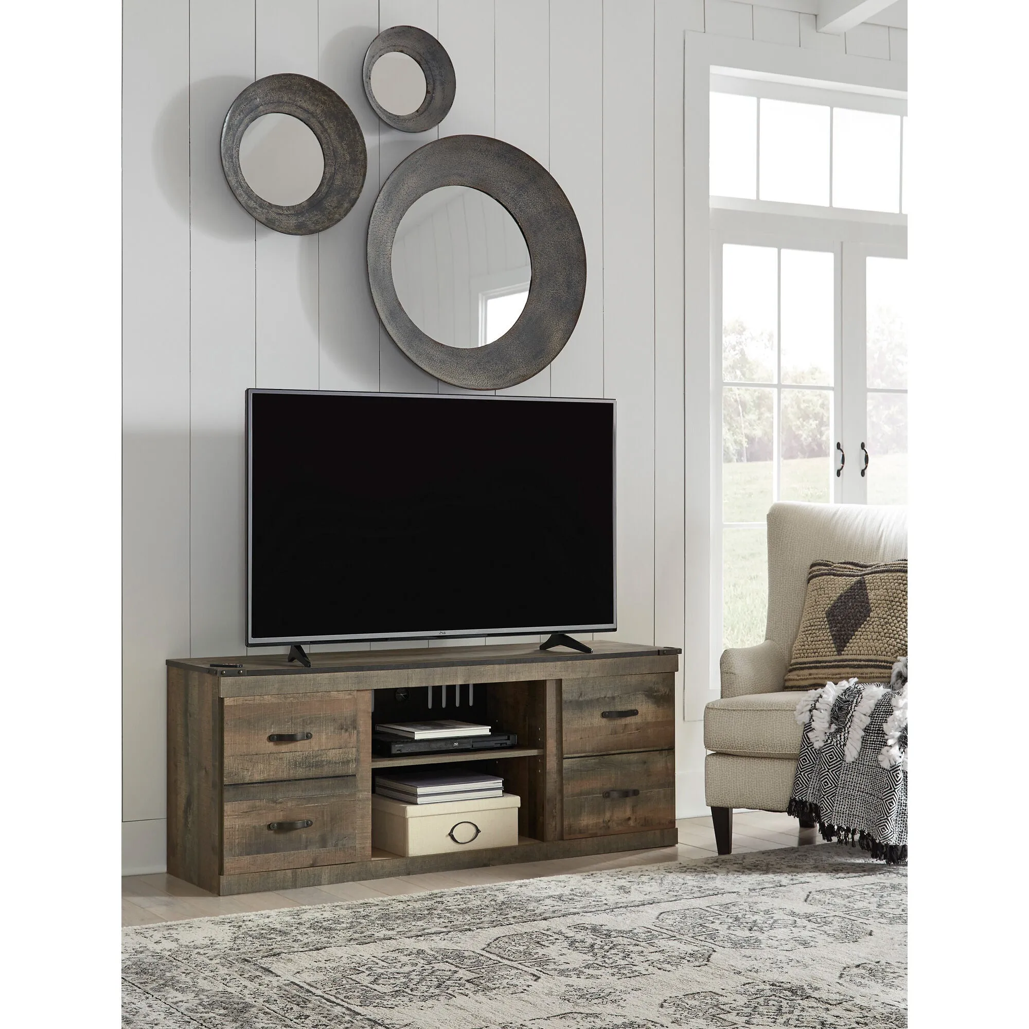 Ashley Furniture | Trinell 60" Console | Rustic Plank