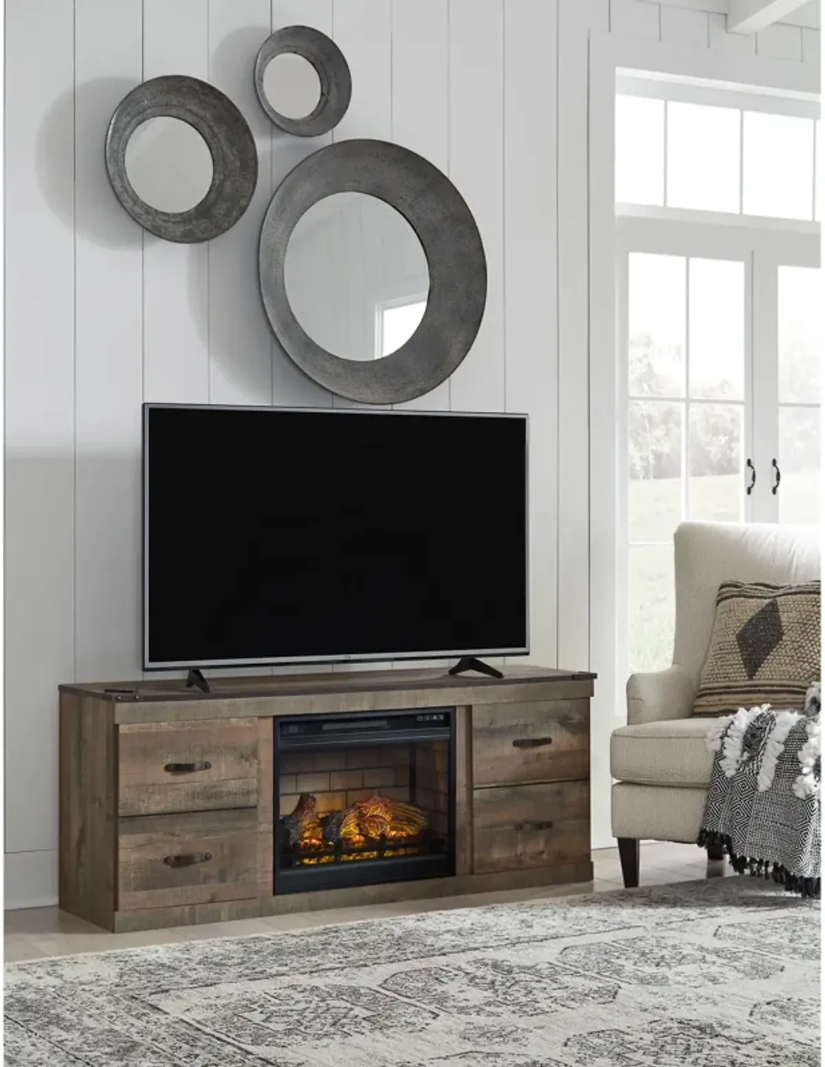 Trinell 60 Inch Fireplace Console