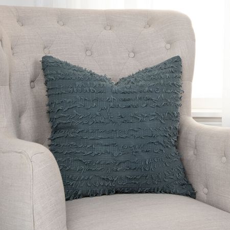 Collected Culture Sparrow Blue Textured Pillow