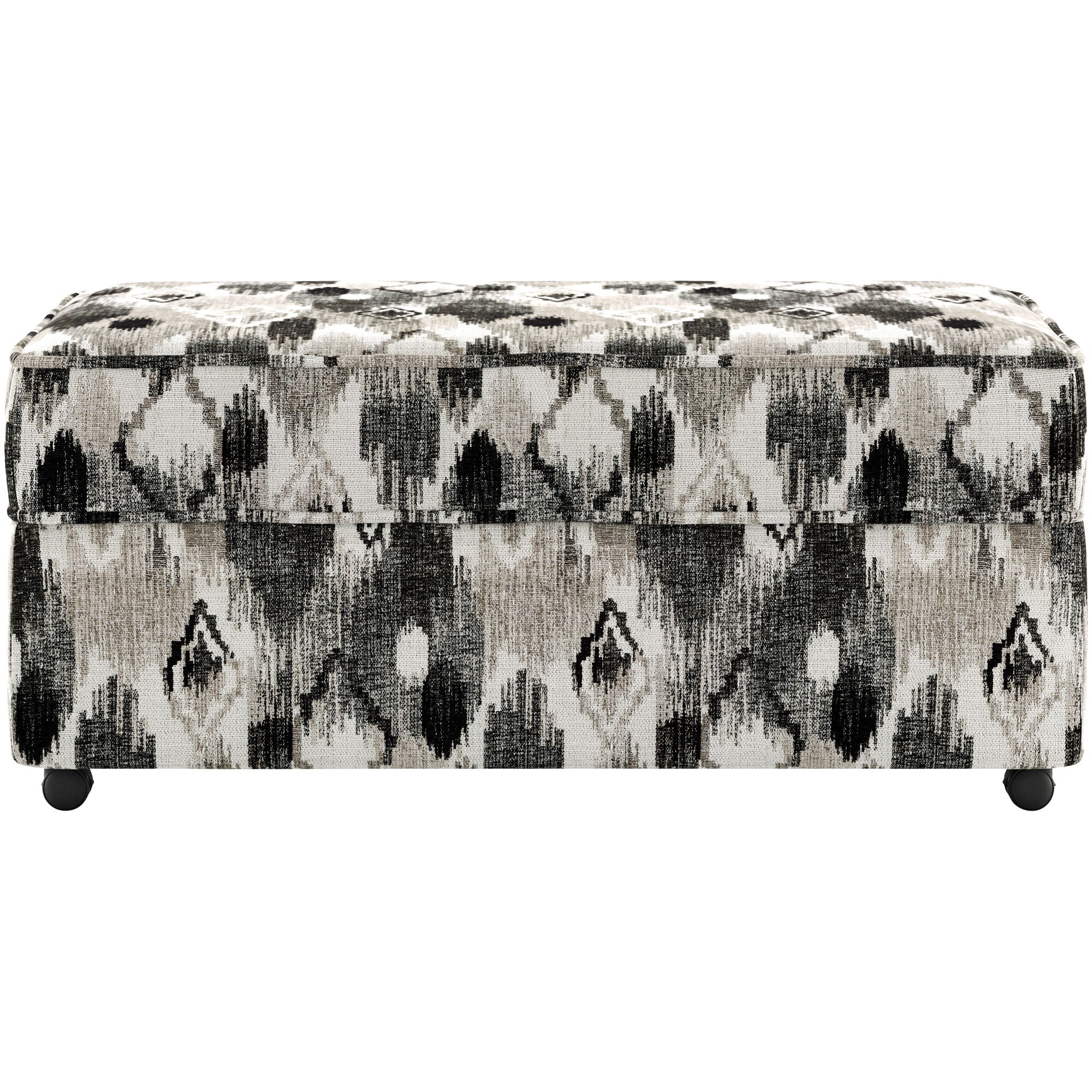 Hughes Furniture | Bridger Storage Ottoman | Obsidian