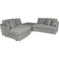 Ferris Gray 3 Piece Swivel Sectional Sofa