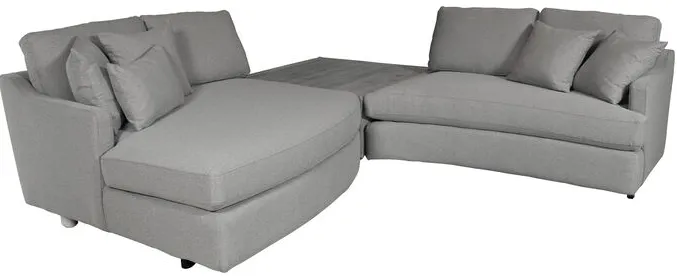 Ferris Gray 3 Piece Swivel Sectional Sofa