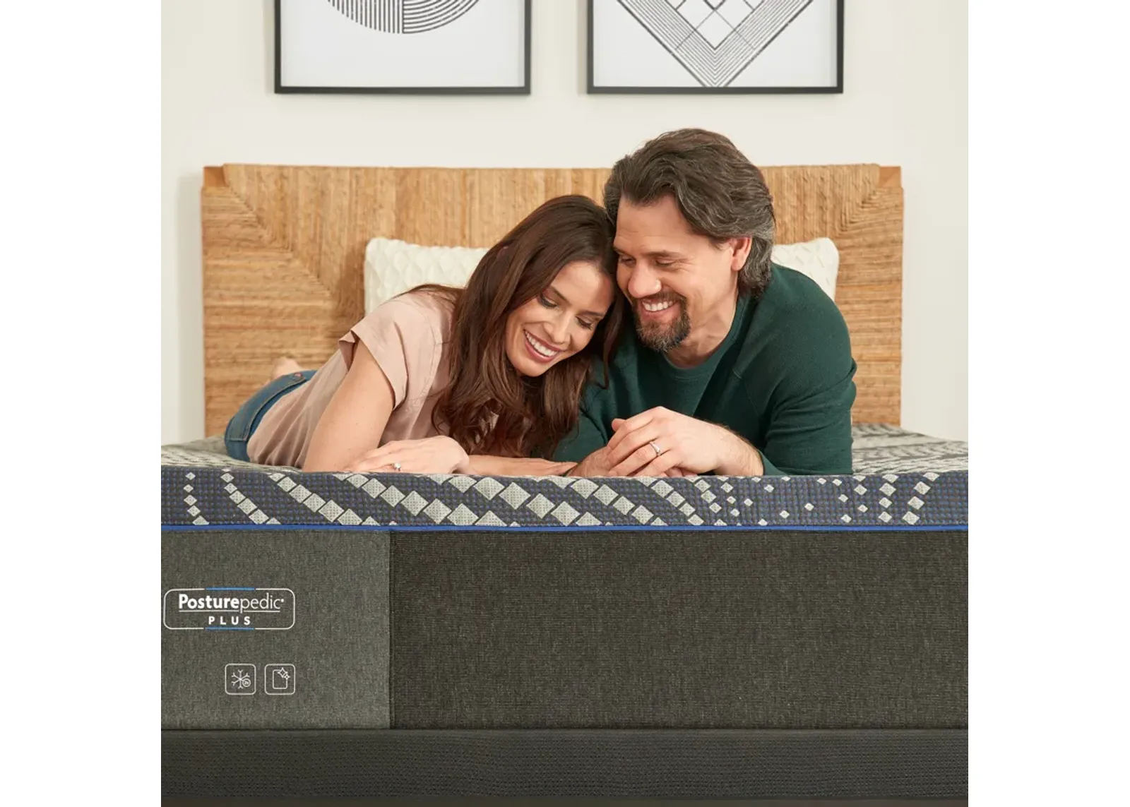 Sealy | Full Posturepedic Plus Foam Albany Firm Mattress | Dark Gray