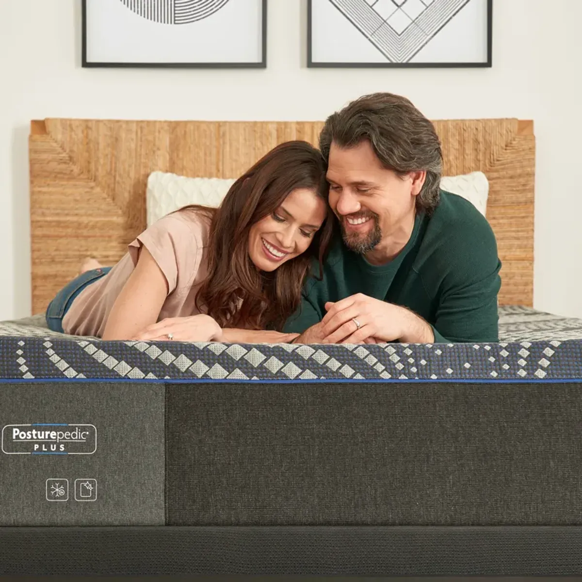 Sealy | Full Posturepedic Plus Foam Albany Firm Mattress | Dark Gray