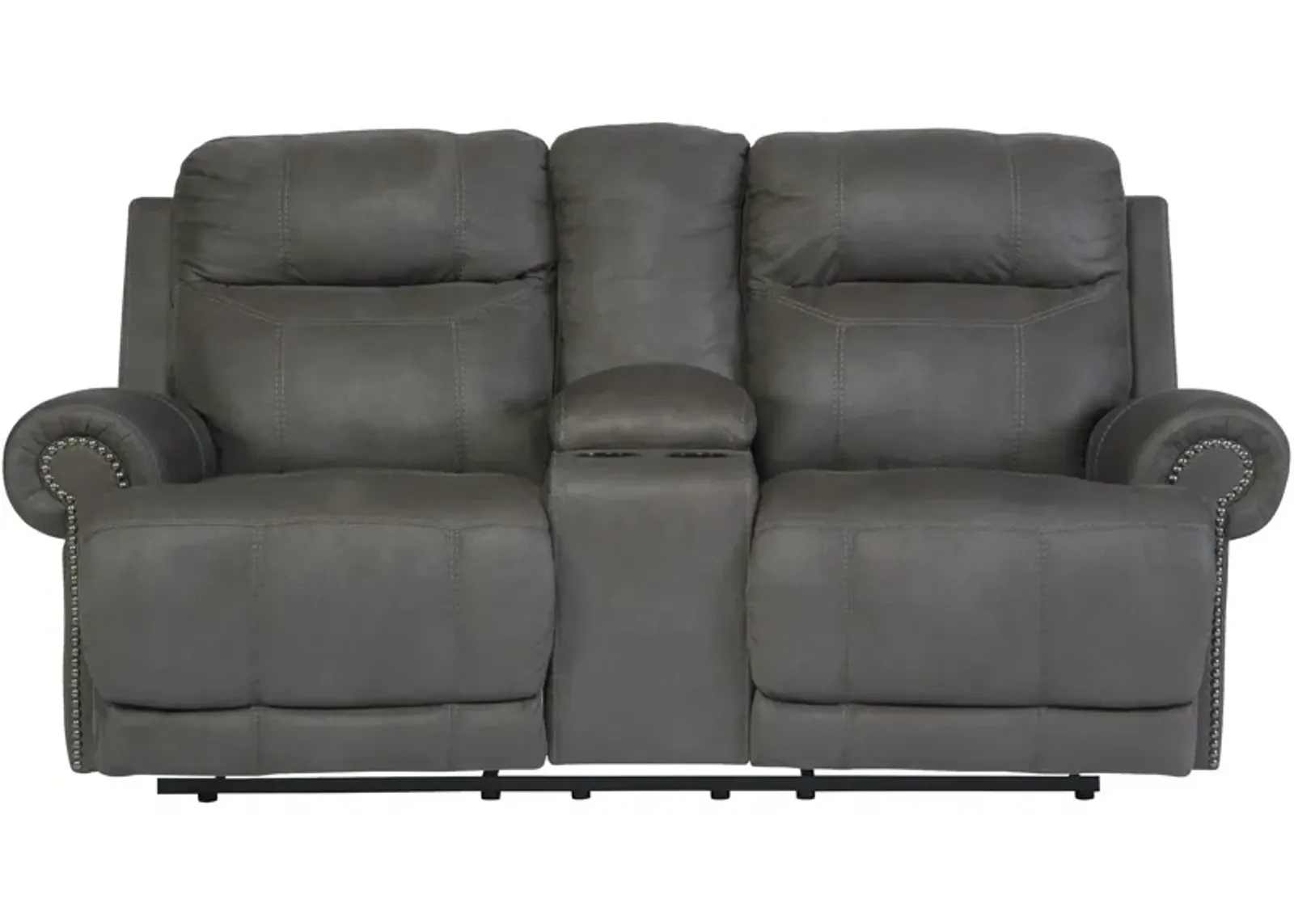 Austere Reclining Console Loveseat