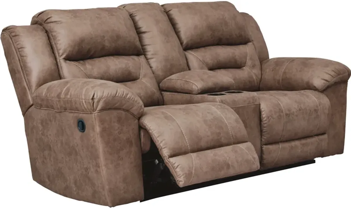 Stoneland Reclining Console Loveseat