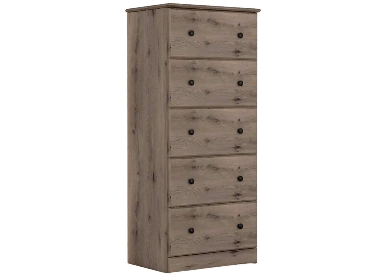 | Essentials 23" 5 Drawer Chest | Weathered Gray Ash