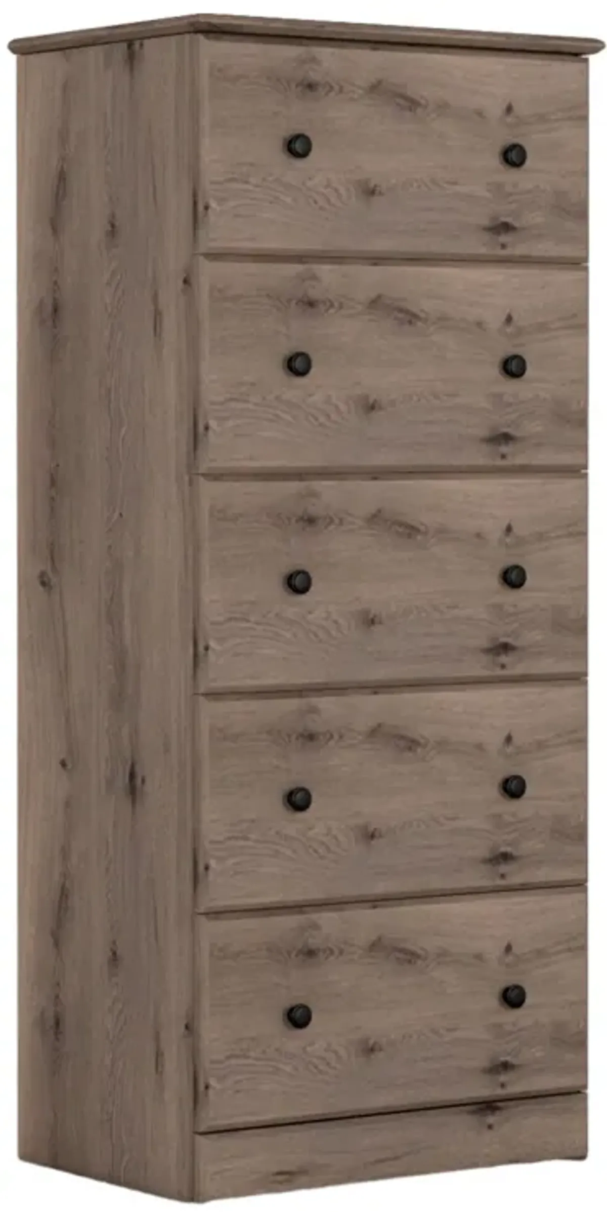 | Essentials 23" 5 Drawer Chest | Weathered Gray Ash