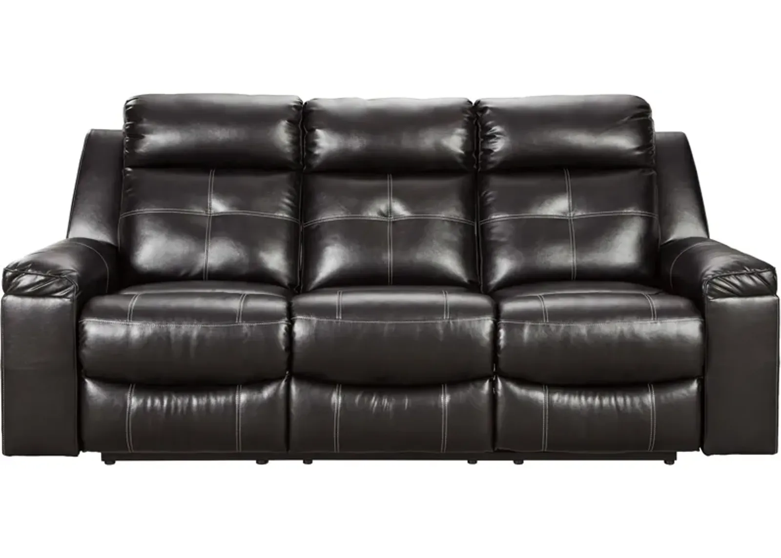 Ashley Furniture | Kempten Reclining Sofa | Black