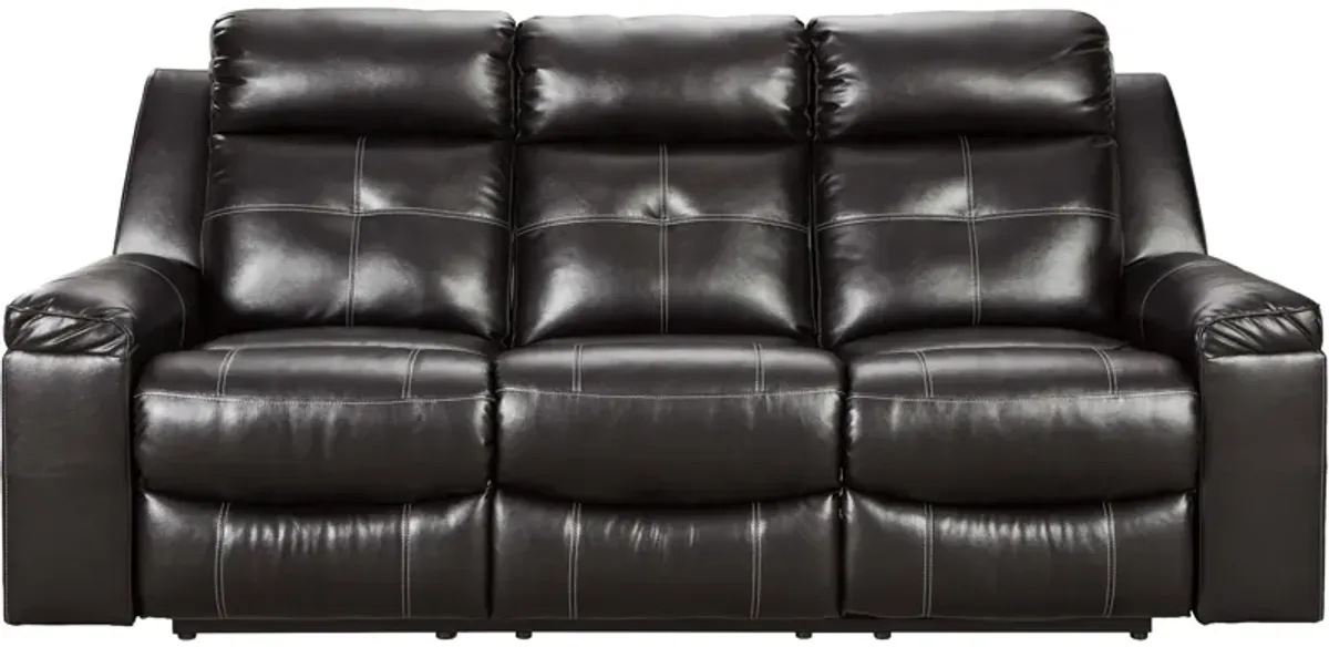 Ashley Furniture | Kempten Reclining Sofa | Black