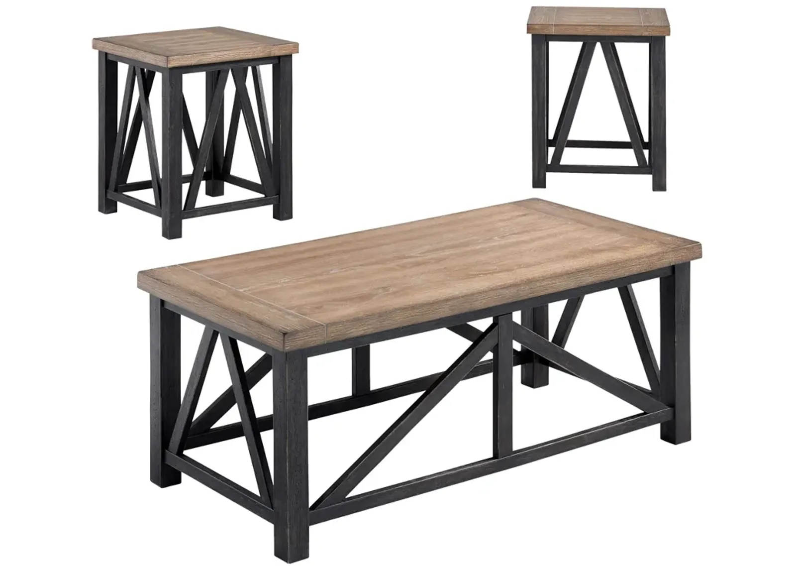 | Elk River Set of 3 Coffee Tables | Oak