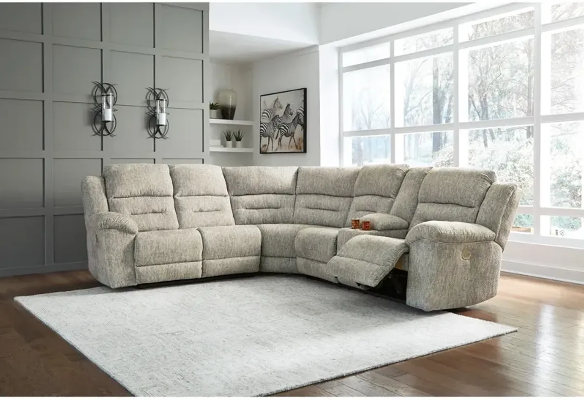 Family Den 3 Piece Power Reclining Console Right Loveseat Sectional