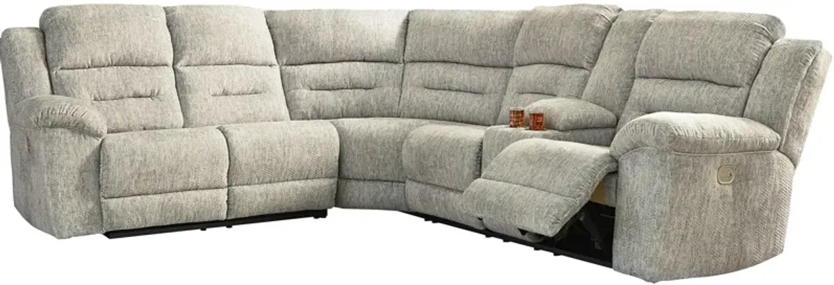 Family Den 3 Piece Power Reclining Console Right Loveseat Sectional