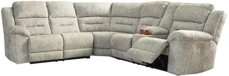 Family Den Pewter 3 Piece Power Reclining Loveseat Sectional