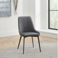 Lucia Charcoal Upholstered Side Chair