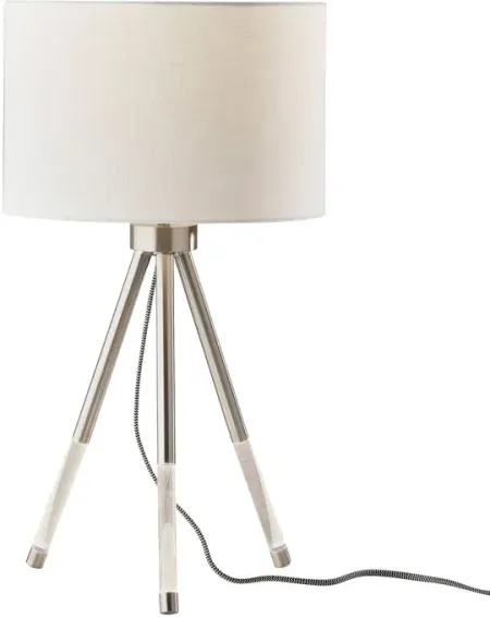 Della Brushed Steel Nightlight Table Lamp
